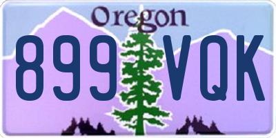 OR license plate 899VQK