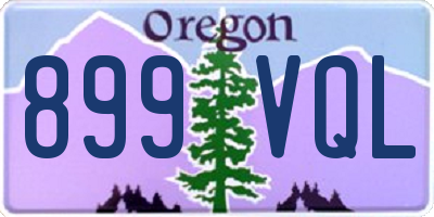OR license plate 899VQL