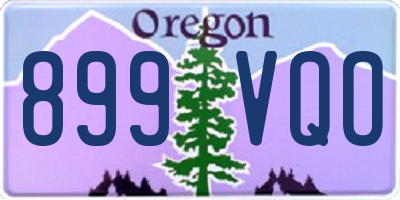 OR license plate 899VQO