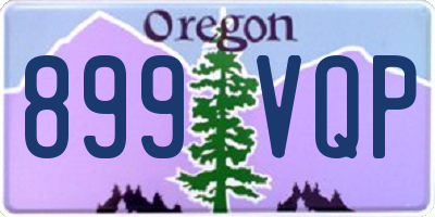 OR license plate 899VQP