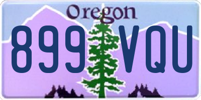 OR license plate 899VQU