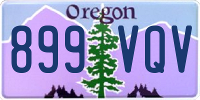 OR license plate 899VQV