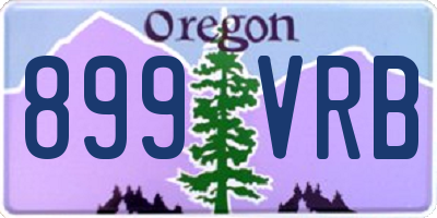 OR license plate 899VRB