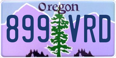 OR license plate 899VRD