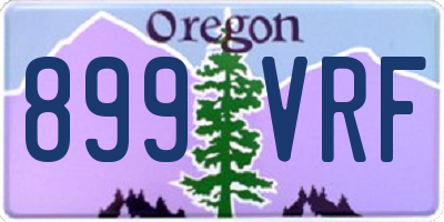 OR license plate 899VRF
