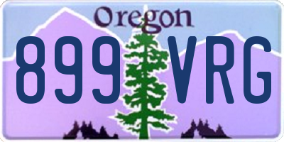 OR license plate 899VRG