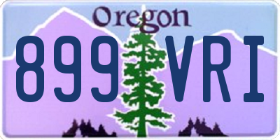 OR license plate 899VRI