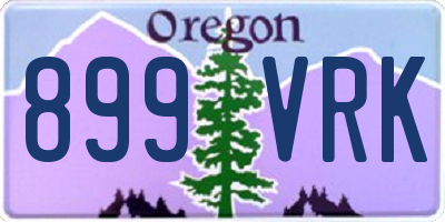 OR license plate 899VRK