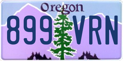 OR license plate 899VRN
