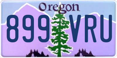 OR license plate 899VRU