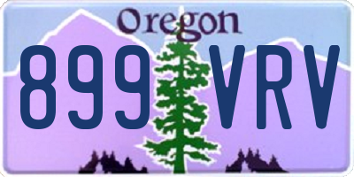 OR license plate 899VRV