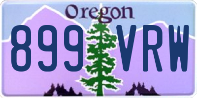 OR license plate 899VRW