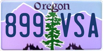 OR license plate 899VSA
