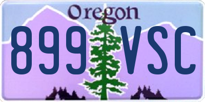 OR license plate 899VSC