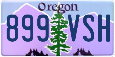 OR license plate 899VSH