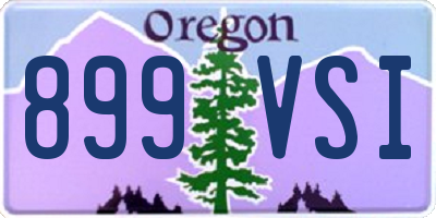 OR license plate 899VSI
