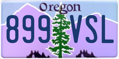 OR license plate 899VSL