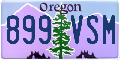 OR license plate 899VSM