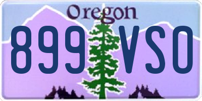 OR license plate 899VSO