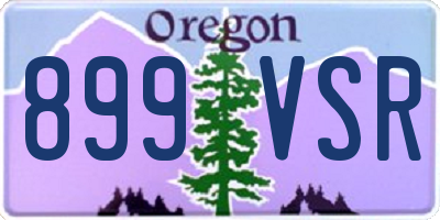 OR license plate 899VSR