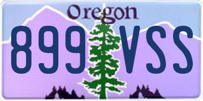 OR license plate 899VSS