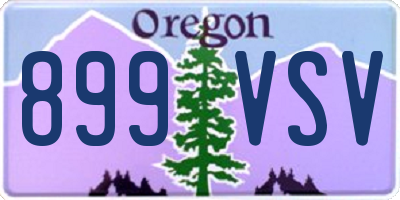 OR license plate 899VSV