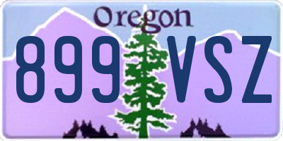 OR license plate 899VSZ