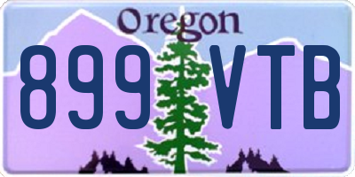 OR license plate 899VTB