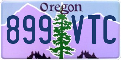 OR license plate 899VTC