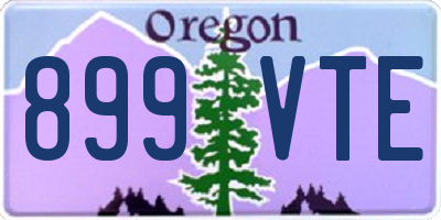 OR license plate 899VTE