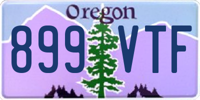 OR license plate 899VTF