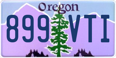 OR license plate 899VTI