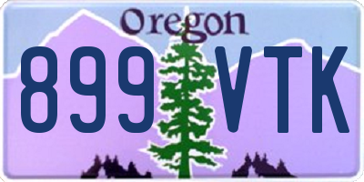 OR license plate 899VTK