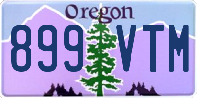 OR license plate 899VTM