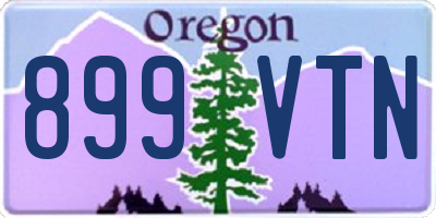 OR license plate 899VTN