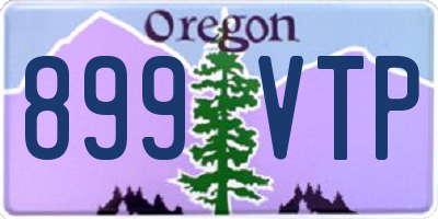 OR license plate 899VTP