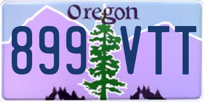 OR license plate 899VTT