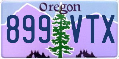 OR license plate 899VTX