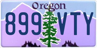 OR license plate 899VTY