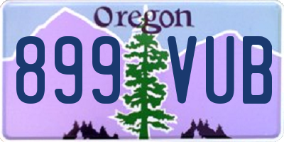 OR license plate 899VUB