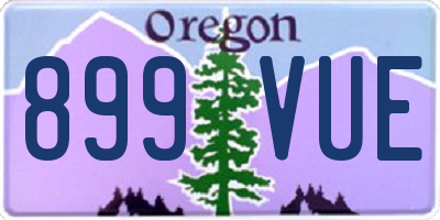 OR license plate 899VUE