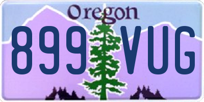 OR license plate 899VUG