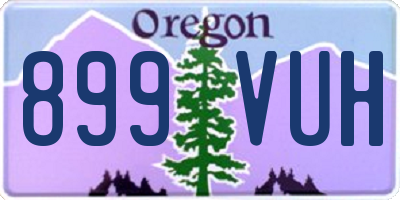 OR license plate 899VUH