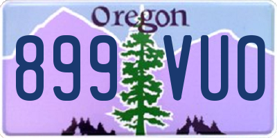 OR license plate 899VUO