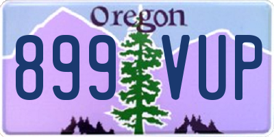 OR license plate 899VUP