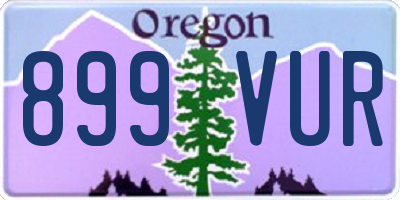 OR license plate 899VUR