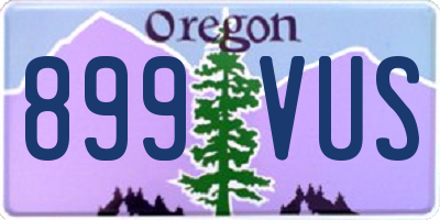 OR license plate 899VUS