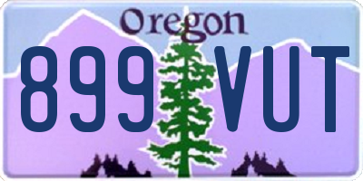 OR license plate 899VUT