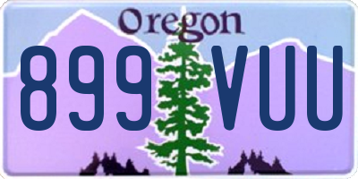OR license plate 899VUU