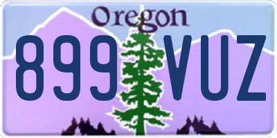 OR license plate 899VUZ